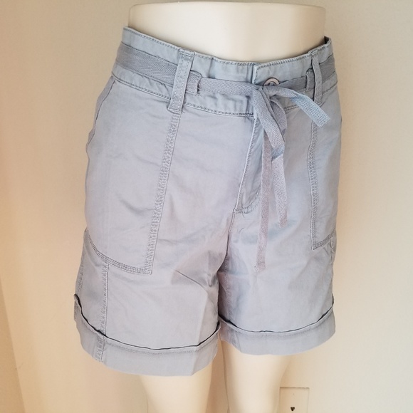 NWT Sonoma Mid Rise Khaki Shorts Frost Gray - Picture 6 of 8
